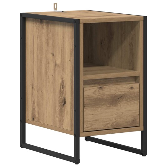 Nattbord 2 pcs Kunstnerisk Eik 39,5 x 30 x 50 cm Konstruert tre