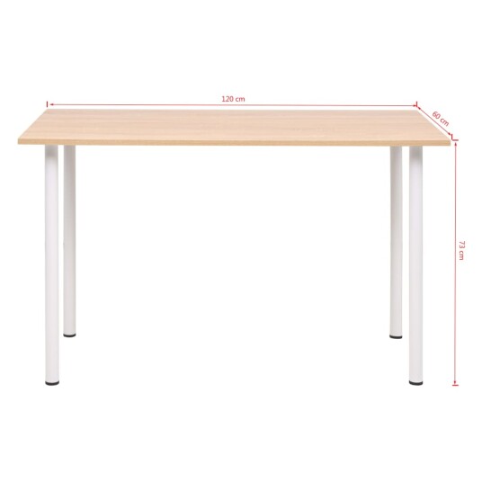 vidaXL Spisebord 120x60x73 cm eik og hvit vidaXL Spisebord 120x60x73 cm eik og hvit