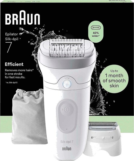 Braun Epilator Silk·épil 7 Wet & Dry Hvit Braun Epilator Silk·épil 7 Wet & Dry Hvit