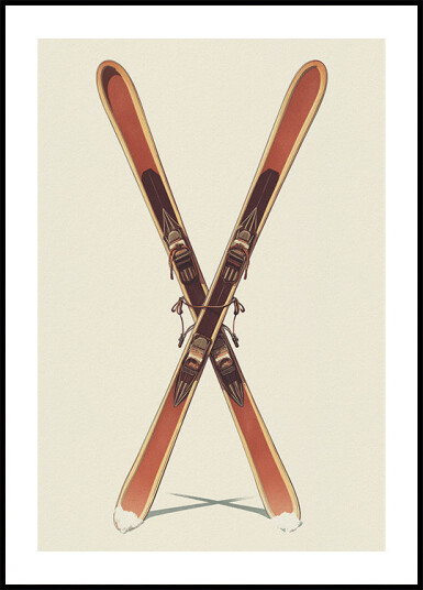 Wooden Skis Plakat Plakat / 70x100cm