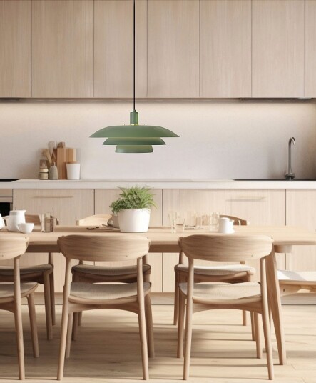 Aneta Lighting Taklampe Epsilon Grønn Takpendler