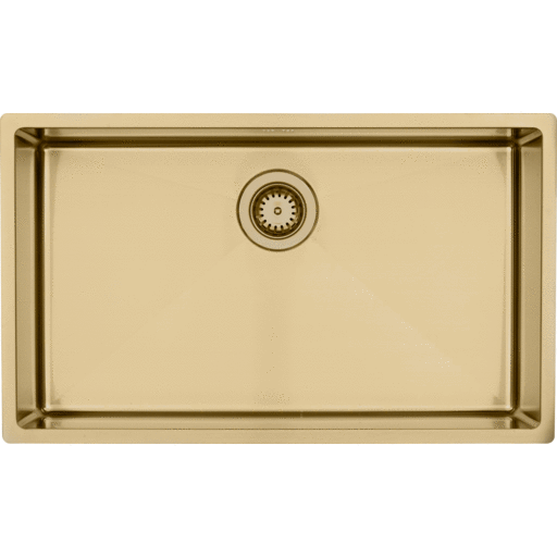 Lavabo Kubus 700 Soft kjøkkenvask, 74x44 cm, messing