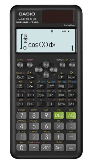 Casio Fx-991Es Plus 2Nd Edition - Vitenskapelig Kalkulator - Solpanel, Batteri Casio Fx-991Es Plus 2Nd Edition - Vitenskapelig Kalkulator - Solpanel, Batteri