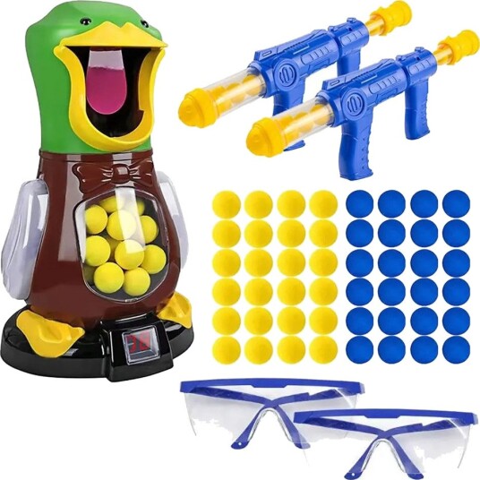 Extralink Hungry Duck Lekefigur 2 Pistoler 48 Skumballer 2 Farger