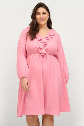 Ellos Plus Collection Kjole Malin Rosa