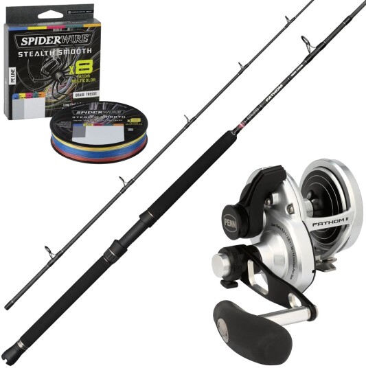 Penn Fathom Deepsea 2-speed 30-50lb Combo, havfiskesett STD
