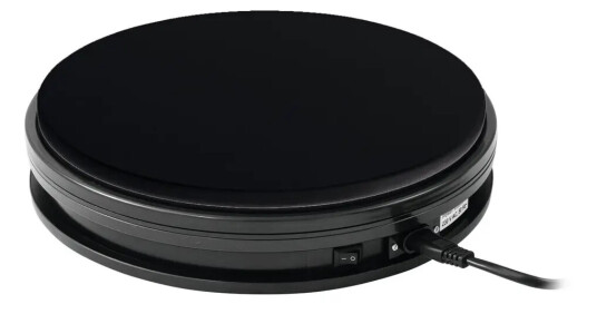 Europalms Rotary Plate 25cm Up To 25kg Black