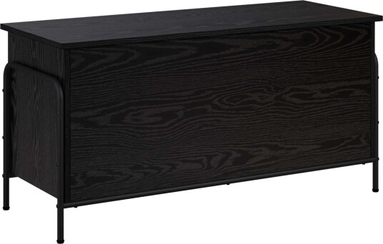 vidaXL Lagringsboks Svart eik 80 x 40 x 49,5 cm Konstruert tre
