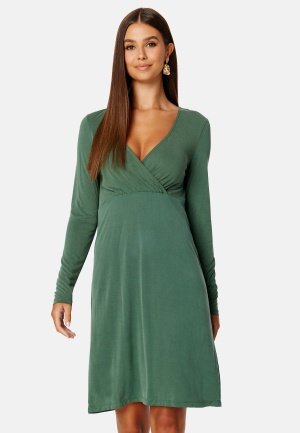 VILA Modala L/S Wrap Midi Dress/SU Pineneedle S