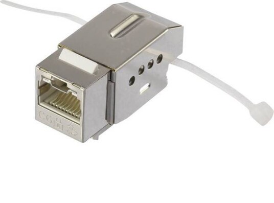 Renkforce Rf-4308249 Rj45 Metallisk Gjennomsiktig Hvit Hankjønn/Hunkjønn Rett Metall Plastikk Cat6