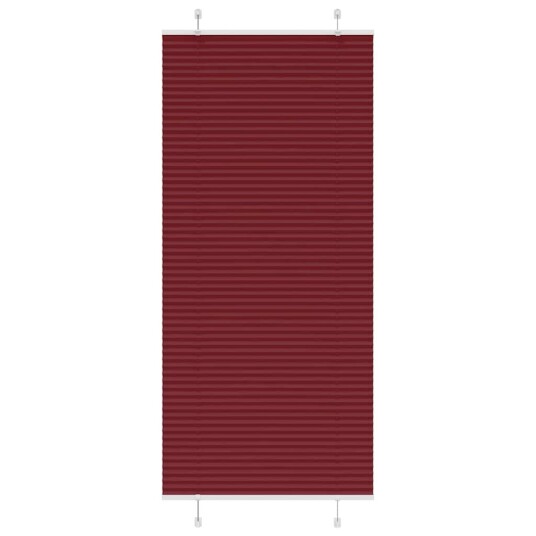 Plisségardin Bordeaux Rød 100x200 cm Stoff Bredde 99,4