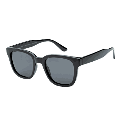 Waye 013 Shiny Black Frame With Smoke Lens solbriller unisex Svart One Size Waye 013 Shiny Black Frame With Smoke Lens solbriller unisex Svart One Size