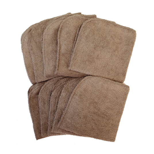 Summerville Organic Vaskekluter Brun 10 stk.