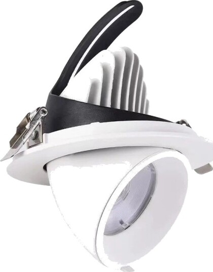Ledlife 30W Ø16,5cm Downlight   Hull: Ø15 cm Mål: Ø16,5 cm 4100lm Justerbar vinkel   Dimbar : Ikke dimbar Kulør : Varm Spredning : 38°