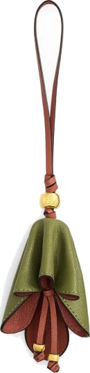 Lauren Ralph Lauren Two Tone Leather Flower Charm Green ONE SIZE Lauren Ralph Lauren Two Tone Leather Flower Charm Green ONE SIZE