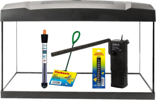 Startsett Akvarium 57 Liter 6 Watt Led 60X30X36.50 cm Fisk Akvarier Aquaristik & Hobbebedarf