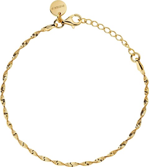 Syster P Herringbone Twisted Bracelet Gold   GOLD   One Size
