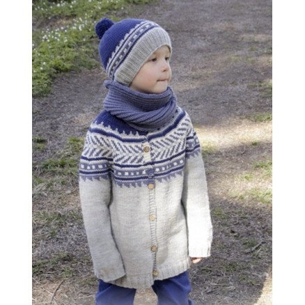 Little Adventure Jacket by DROPS Design Jakke Strikkeoppskrift str 3 12 år