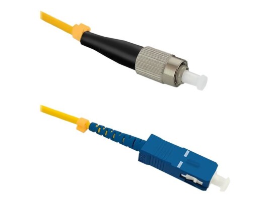 Qoltec - Koblingskabel - Fc/Upc-Enkeltmodus (Hann) Til Sc/Upc-Enkeltmodus (Hann) - 1 M - Fiberoptisk - Simpleks - 9 / 125 Micron - G.652D - Halogenfri