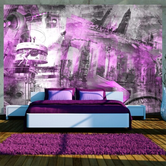 Fototapet Berlin Collage Fiolett 400x280 - Artgeist sp. z o. o.