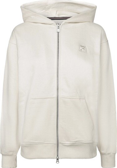 FILA Limana Loose 2 Way Zip Hoodie Jacket EGRET S