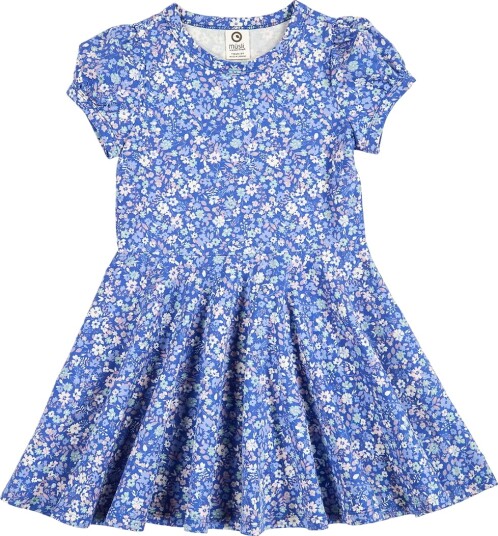 Müsli Kjole - Primrose Puff - Asurblå Blue/Nektar/Tofu - Müsli - 8 år (128) - Kjole