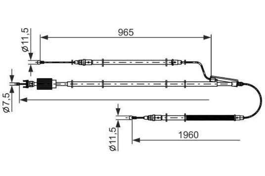 Bosch Tautrekk parkeringsbrems BOSCH 1 987 482 805
