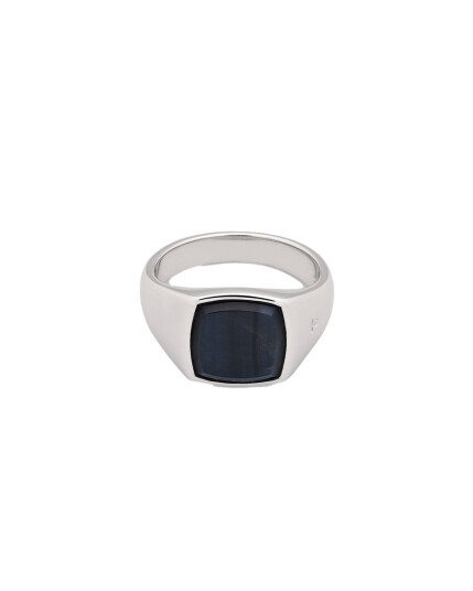 Tom Wood Kay Ring Blue Hawk Eye Ring Sølv 56 Tom Wood Kay Ring Blue Hawk Eye Ring Sølv 56