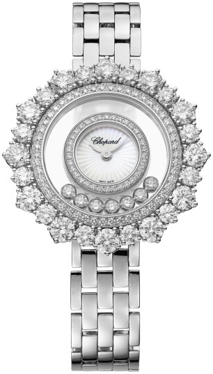 Chopard Dameklokke 209437 1601 Happy Diamonds Sølvfarget/18 karat Chopard Dameklokke 209437 1601 Happy Diamonds Sølvfarget/18 karat