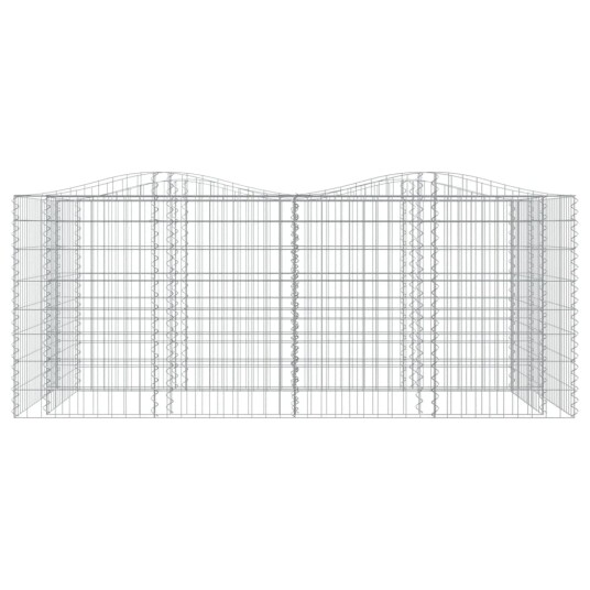 vidaXL Buet gabion høybed 200x100x100 cm galvanisert jern