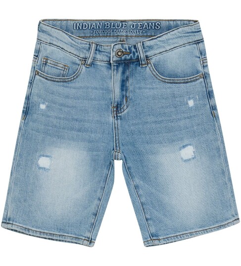 Indian Blue Jeans Denim Wide Shorts Blue Denim Blue 164 Indian Blue Jeans Denim Wide Shorts Blue Denim Blue 164