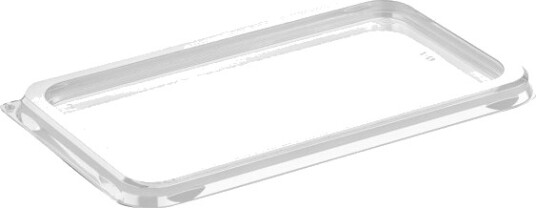 Plastlåg M65 4 185X105x8,5 Mm Firkantet Apet Til Kageboks K2182 I Apet Mat,560 Stk/Krt