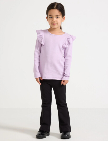 Lindex Leggings Flare Brushed Inside Black 110 Lindex Leggings Flare Brushed Inside Black 110