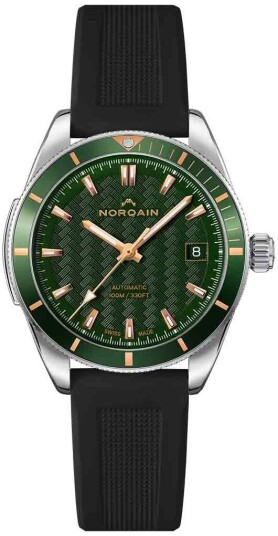 Norqain Dameklokke N1800A84GA/E183/18BRE.16S Adventure Grønn/Gummi Norqain Dameklokke N1800A84GA/E183/18BRE.16S Adventure Grønn/Gummi