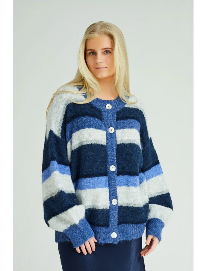 A View Patrisia Stripe Cardigan   Blue   S