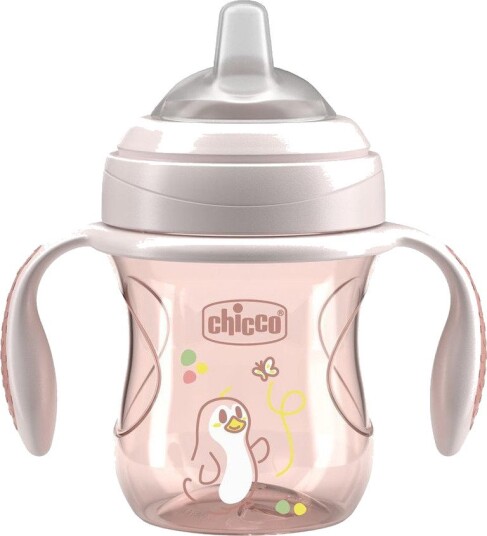Chicco Treningskopp Med Myk Tut 200 ml 4+ Mnd Rosa