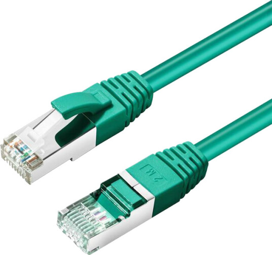 MicroConnect - Koblingskabel - RJ-45 (hann) til RJ-45 (hann) - 20 m - 6 mm - S/FTP - CAT 6a - med støvel, halogenfri, innendørs, formstøpt, rund, uten hindringer - grønn
