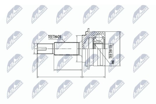 Nty Drivknute drivaksel NTY NPZ TY 090