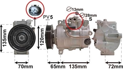AC kompressor VAN WEZEL 3001K703 AC kompressor VAN WEZEL 3001K703