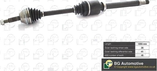 BGA DS2342R Drivaksel