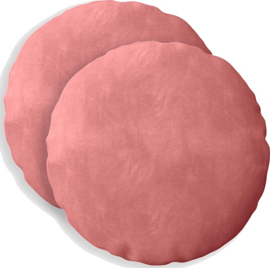 vidaXL Putetrekk 2 pcs HEERLEN Rosa Ø 30 cm Fløyel
