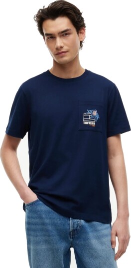 Tommy Hilfiger Summer Floral Graphic Pocket Tee Navy M