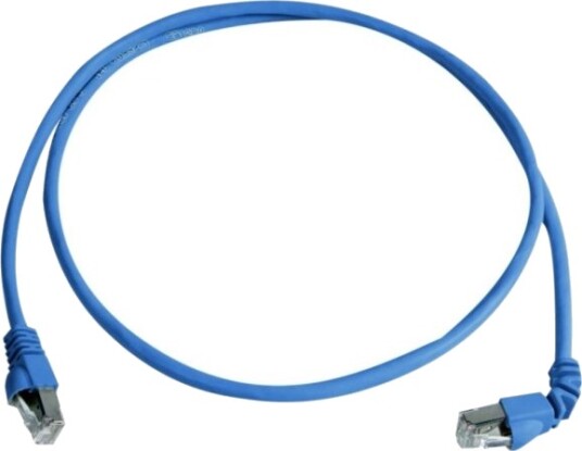 Telegärtner Rj45 Nettverkskabel Cat 6A S/Ftp 5,0 M Blå Flammehemmende Med Bøyebeskyttelseshylse 1 Stk.