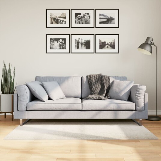 vidaXL Rug IZA kort luv skandinavisk utseende krem 80x150 cm