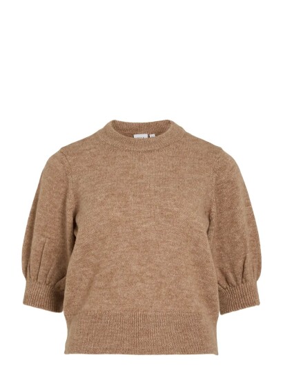 Vila Vibiola 3/4 Sleeve Knit Top Beige S Vila Vibiola 3/4 Sleeve Knit Top Beige S