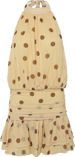 Gina Tricot Halterneck Mini Dress Yellow 44 Gina Tricot Halterneck Mini Dress Yellow 44