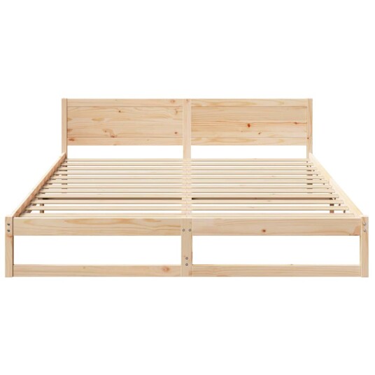  Sengestamme med hodegjerde Brun 200 x 200 cm Massivt furutre