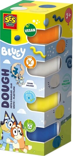 SES Creative Bluey Dough 4 Pots 90G Multi/patterned ONE SIZE SES Creative Bluey Dough 4 Pots 90G Multi/patterned ONE SIZE