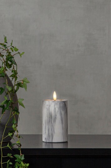 Jotex Marble Kubbelys Led 15 Cm Grå FLAMME 1691549010