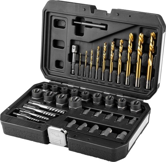 Neo Tools Sett For Skadede Skruer Med Bor Og Uttrekkere 40 Stk
